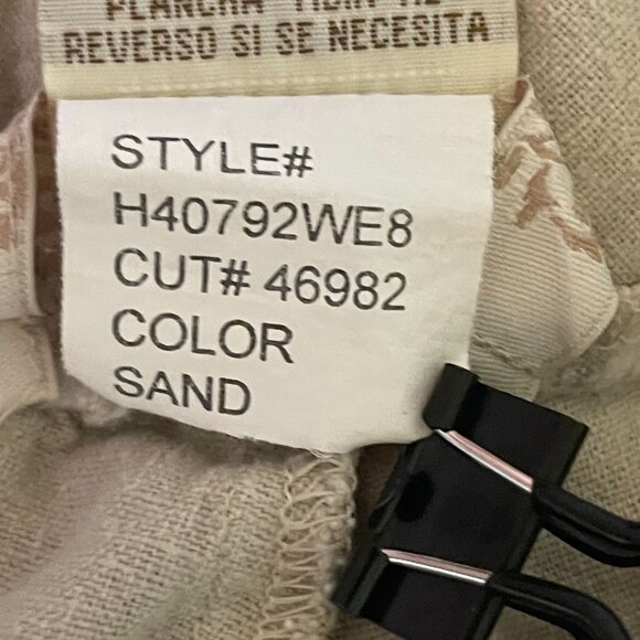 Speechless Womens Wide Leg capri Sand Linen/Rayon Pants Size 7 cropped - Picture 4 of 11